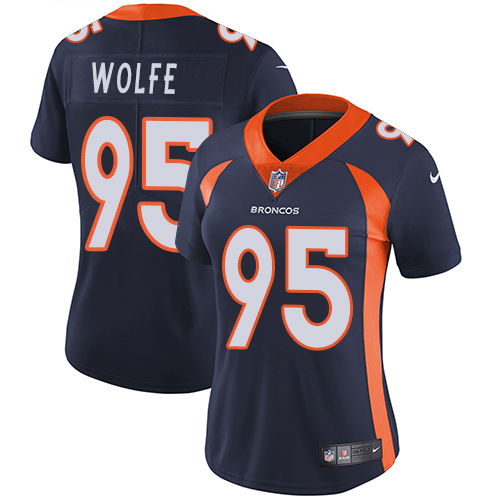 Nike Broncos #95 Derek Wolfe Blue Alternate Women's Stitched NFL Vapor Untouchable Limited Jersey
